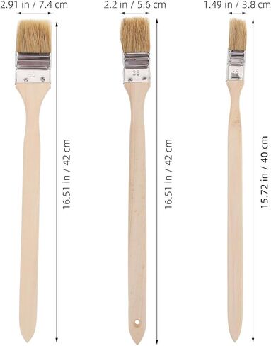 3pcs Angled Paint Brush with Long Handle, Reusable Soft Bristles in Saudi Arabia