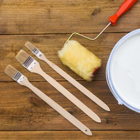 3pcs Angled Paint Brush with Long Handle, Reusable Soft Bristles in Saudi Arabia