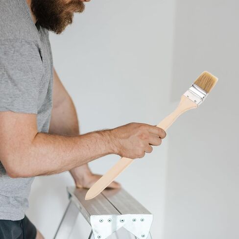 3pcs Angled Paint Brush with Long Handle, Reusable Soft Bristles in Saudi Arabia