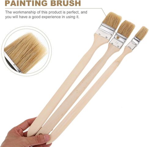 3pcs Angled Paint Brush with Long Handle, Reusable Soft Bristles in Saudi Arabia