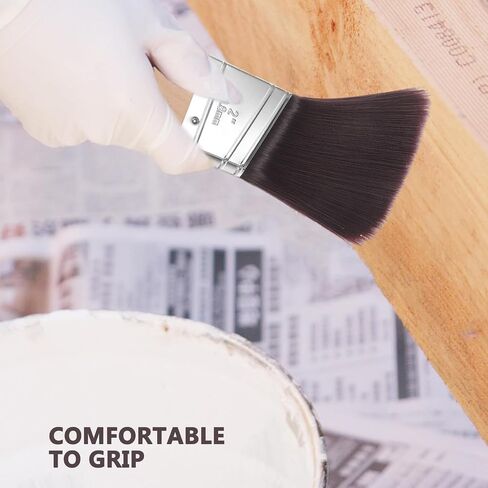 3pcs Angled Paint Brush and Long Ergonomic Wood Handle in Saudi Arabia