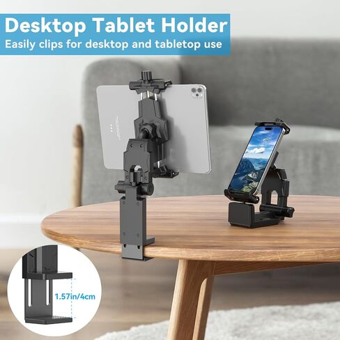 KDD Airplane Tablet Holder Mount, Adjustable Travel Essentials iPad Phone Stand with 360 Degree Rotation, Portable Tesla Model 3/Y Car Headrest Mount Compatible with iPad, Cell Phone in Kuwait