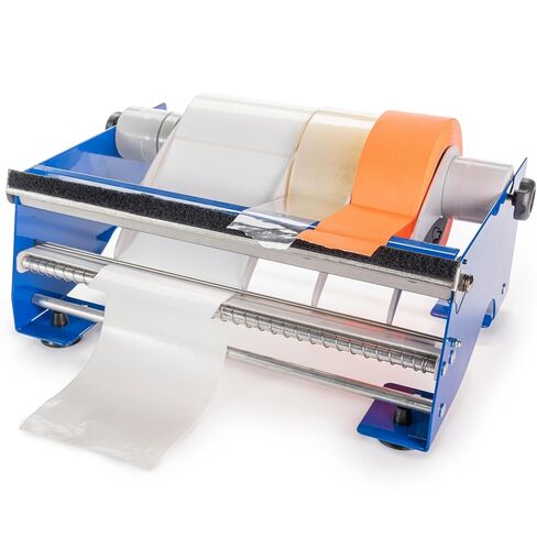 IDL Packaging 18" Manual Label and Tape Dispenser, 2" and Up Core Size, Adjustable Roll Width - Tabletop & Wall-Mounted Multi Roll Holder - Industrial Grade Steel Construction in Kuwait