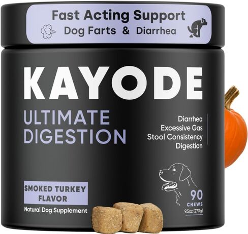 Kayode Ultimate Digestion. Fast Facting Anti Diarrhea for Dogs. Dog Fart Remedy & Dog Gas Relief. Natural Nutrients for Healthier, Firmer Stools. Pumpkin & Digestive Enzymes for Dogs. in Saudi Arabia