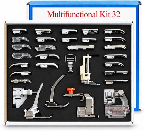 32-Piece LuminologyPro Sewing Machine Presser Feet Set with Snap-On Feet in Saudi Arabia