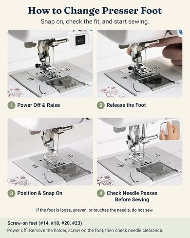 32-Piece LuminologyPro Sewing Machine Presser Feet Set with Snap-On Feet in Saudi Arabia