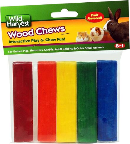 Wild Harvest P-84127 Colored Wood Chews for Small Animals, Fruit Flavored, 5-Count in Kuwait