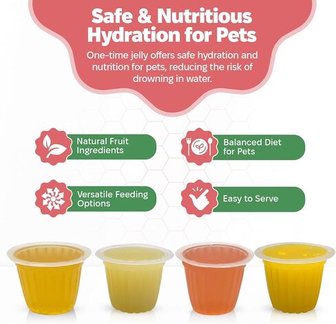 Pet Jelly Pods Variety Pack - Nutritious Jelly Fruit Nectar Treats for Geckos, Sugar Gliders, Birds, Small Pets - Real Fruit Juice - 40 Cups in Kuwait