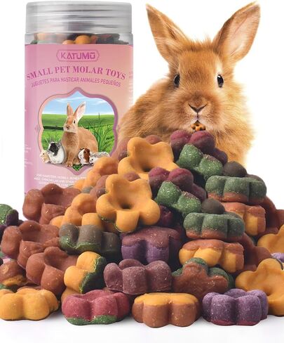KATUMO Rabbit Chew Toys, 180g Timothy Grass Treats Small Animal Molar Toys for Guinea Pig Hamster Bunny Chinchilla Gerbil in Saudi Arabia