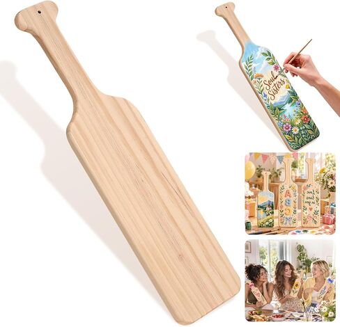 15 Inches Unfinished Wooden Paddle with Smooth Surface, Sorority Paddle Easy to Paint, Greek Paddle with Natural Texture, Fraternity Paddle Premium Solid Pine for Arts and Craft Projects in Saudi Arabia