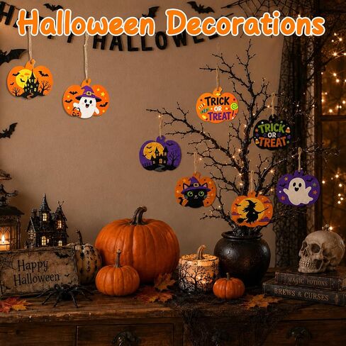 36 PCS Wooden Pumpkins Ornaments to Paint, 3.5in Wood Ornaments for Crafts in Saudi Arabia