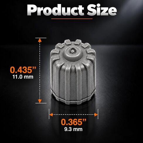 TPMS Plastic Tire Valve Stem Caps Black with Gasket Universal Air Tire Stem Caps for Automotive Valve Caps, Dustproof, Airtight Seal丨All-Weather, Leak-Proof, Air Protection丨Light-Weight (8 Pack) in Kuwait