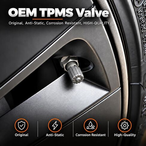 TPMS Plastic Tire Valve Stem Caps Black with Gasket Universal Air Tire Stem Caps for Automotive Valve Caps, Dustproof, Airtight Seal丨All-Weather, Leak-Proof, Air Protection丨Light-Weight (8 Pack) in Kuwait