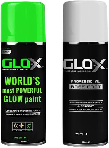 Ultimate Green Glow In The Dark Spray Paint Pack! Neon Green Glow In The Dark Spray Paint & Base Coat Bundle in Kuwait