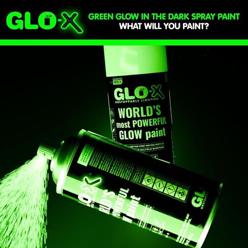 Ultimate Green Glow In The Dark Spray Paint Pack! Neon Green Glow In The Dark Spray Paint & Base Coat Bundle in Kuwait