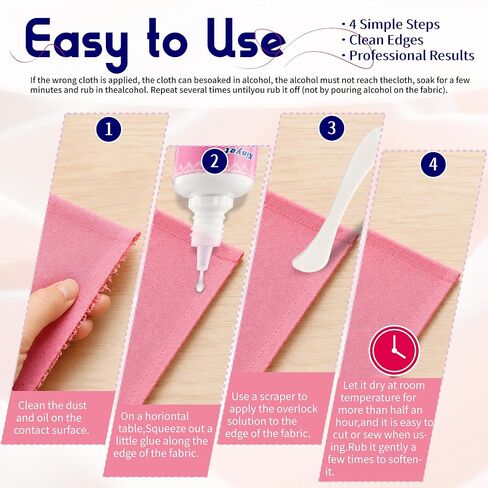 60ml Fray Check for Fabric,Fray Stop for Fabric,with Brush and Scraper in Kuwait
