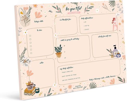 Bliss Collections Weekly Meal Planner, Garden, Magnetic Family Meal Calendar and Notepad for your Fridge for Meal Prep, Grocery Lists, Notes, Tasks, To-Do List and Organization, 7"x9" (50 Sheets) in Kuwait