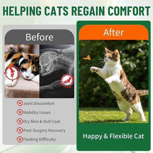 VICSOM Liquid Collagen for Cats, Cat Joint Supplement Drops, Joint & Coat in Kuwait