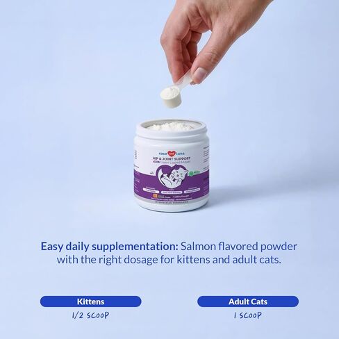 Hip & Joint Powder for Cats - Glucosamine, MSM & Green Lipped Mussel in Kuwait
