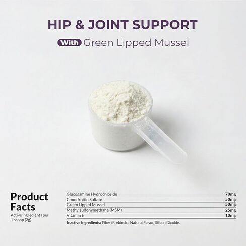 Hip & Joint Powder for Cats - Glucosamine, MSM & Green Lipped Mussel in Kuwait