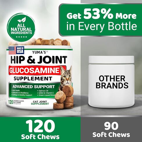 Cat Hip and Joint Health Supplement Chews – Advanced Glucosamine for Cats in Kuwait