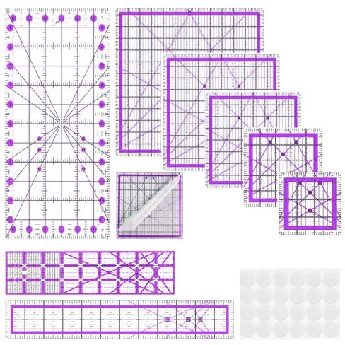 8 Quilting Rulers(3.5",5", 8",10",12.5",6.5"x12",2"x12",3"x9") in Saudi Arabia