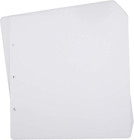 10 Sheets Double Sided (20 Pages) 11.6 x 11.6 inch Refill Pages, Acid Free Thick Additional Craft Paper Cardboard for ALL ADVcer 12x12" Loose-Leaf 3-Ring Binder Photo Album Scrapbook (Black) in Saudi Arabia