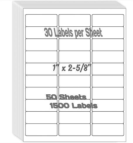 3-1/3" x 4" Shipping Address Labels 300 Label Stickers Paper for Laser/Inkjet Printer 6 per Page Printable Mailing Labels, FBA Box Labels - Matte, 50 Sheets in Kuwait
