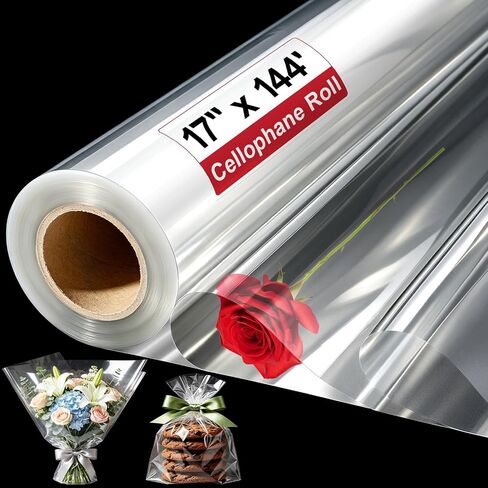 MITINU 144 Ft Clear Cellophane Wrap Roll - 3 Mil Thicken Cellophane Roll in Saudi Arabia