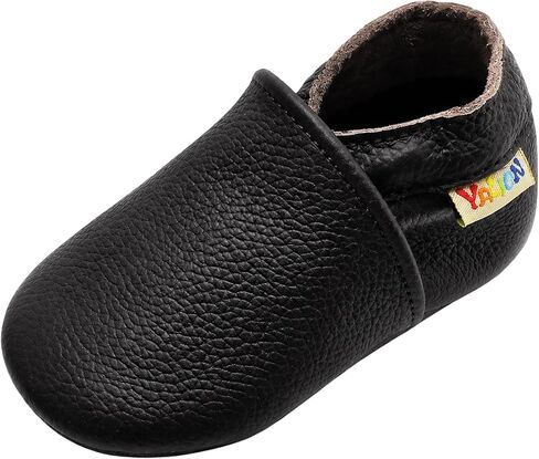 YALION Leather Baby Shoes Soft Sole Baby Moccasins for Boys Girls | Barefoot Baby Walking Shoes Non-Slip Breathable Casual Sneakers Lightweight Infant Toddler Slippers in Kuwait