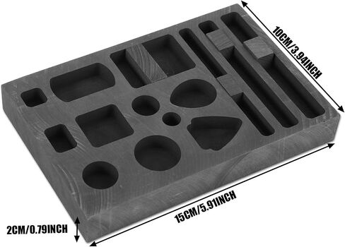 14-in-1 Graphite Ingot Mold, High Temperature Alloy Casting Mold for Metal Melting & Refining DIY Jewelry Smelting and Making Supply in Kuwait