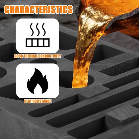 14-in-1 Graphite Ingot Mold, High Temperature Alloy Casting Mold for Metal Melting & Refining DIY Jewelry Smelting and Making Supply in Kuwait