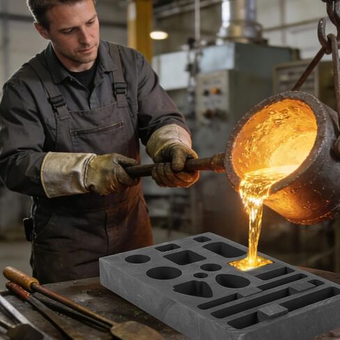14-in-1 Graphite Ingot Mold, High Temperature Alloy Casting Mold for Metal Melting & Refining DIY Jewelry Smelting and Making Supply in Kuwait