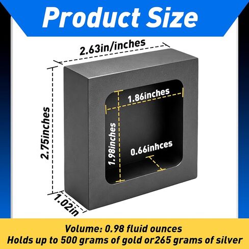 2Pack 0.5kg Graphite Ingot Mold for Melting & Metal Casting in Saudi Arabia