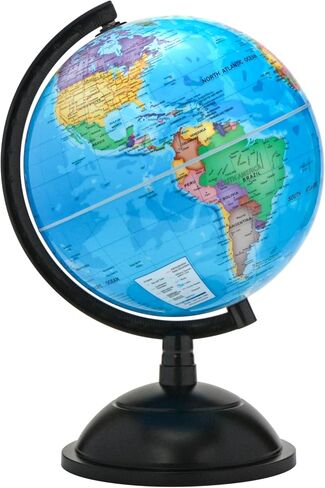 EXERZ 8" World Globe - Political Map Educational Earth Globe - English in Saudi Arabia