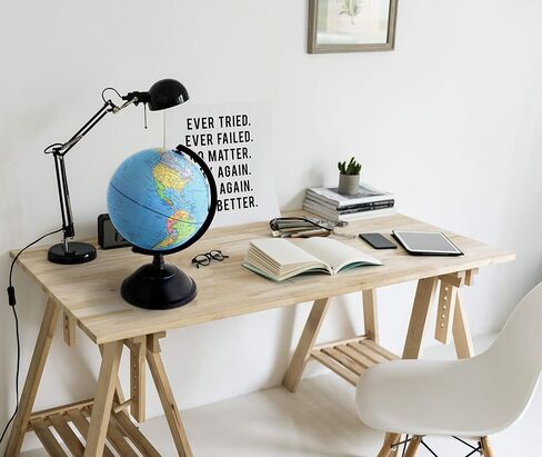 EXERZ 8" World Globe - Political Map Educational Earth Globe - English in Saudi Arabia