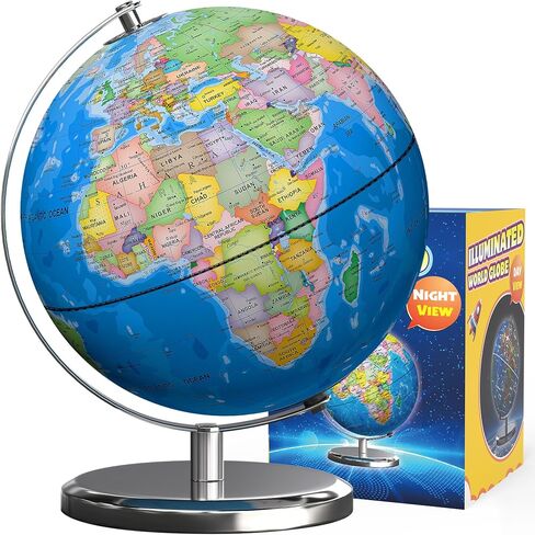 Waldauge 9 Inch Illuminated World Globe, LED Constellation in Saudi Arabia