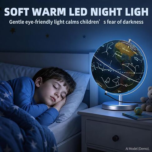 Waldauge 9 Inch Illuminated World Globe, LED Constellation in Saudi Arabia