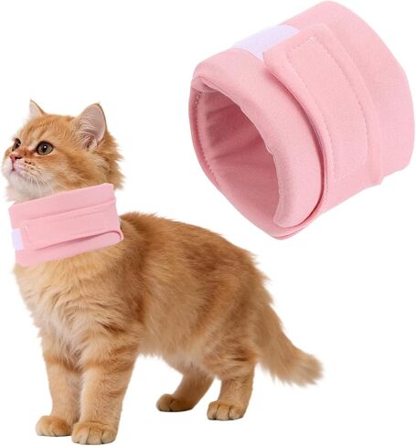 Cat Neck Cone Recovery Collar Brace Cotton S 8.3-10.2inch Pink in Saudi Arabia