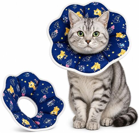 Soft Cat Cone, Adjustable Cat Collar After Surgery to Prevent Licking Wound, Comfortable Pet Elizabethan Collar for Cats Kittens and Puppies (XS) in Saudi Arabia