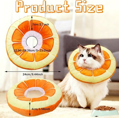 Orange Soft Cat Cone Collar Comfortable Adjustable Recovery Collars in Saudi Arabia