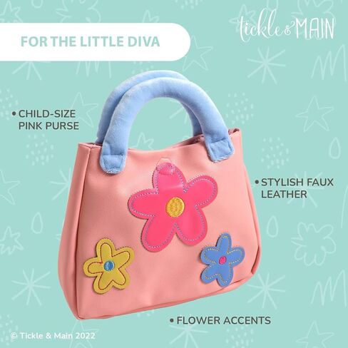 Tickle & Main My Beary First Purse Playset Baby Girl Purse - 9-Piece Faux Leather Pink Ages 1+ - Storybook & Accessories for Imaginative Play - Birthday Gift for One Year Old Girl in Saudi Arabia