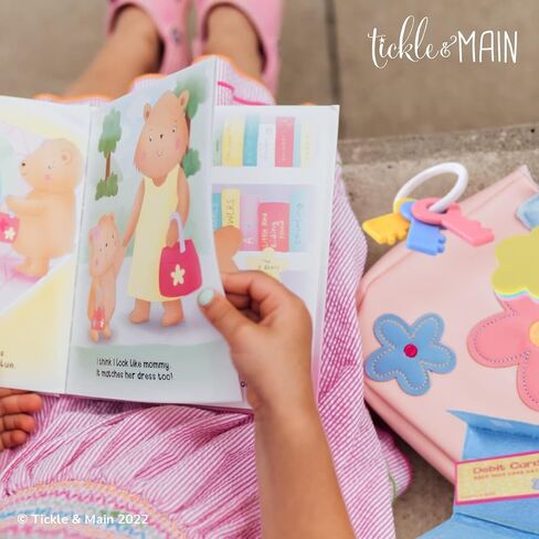 Tickle & Main My Beary First Purse Playset Baby Girl Purse - 9-Piece Faux Leather Pink Ages 1+ - Storybook & Accessories for Imaginative Play - Birthday Gift for One Year Old Girl in Saudi Arabia