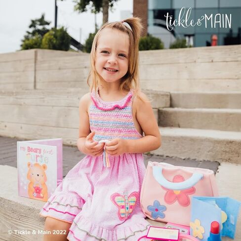 Tickle & Main My Beary First Purse Playset Baby Girl Purse - 9-Piece Faux Leather Pink Ages 1+ - Storybook & Accessories for Imaginative Play - Birthday Gift for One Year Old Girl in Saudi Arabia
