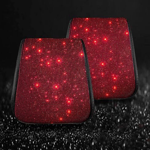 2 Pieces Bling Car Headrest Covers for Women Girls Full Rhinestone Headrest Universal Fits Most Cars (Black) in Kuwait