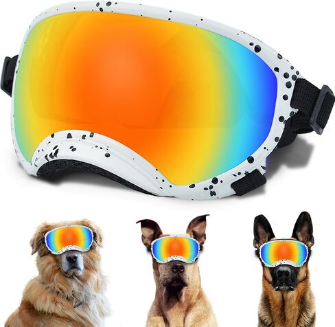 Medium Dog Sunglasses with Adjustable Strap UV Protection, Winproof Dog Puppy Sunglasses, Suitable for Medium Dog Pet Glasses, Dogs Eyes Protection,Soft Dog Goggles in Saudi Arabia