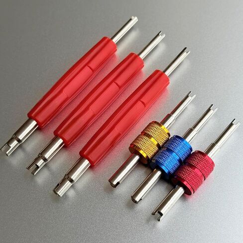 R134A R12 A/C HVAC Valve Core Removal Tool Set，Tire Schrader Valve Stem Core Remover Tool Air Conditioning Line Repair Tools for HVAC R22 R32 R410A (6Pcs Schrader Valve Tools) in Kuwait