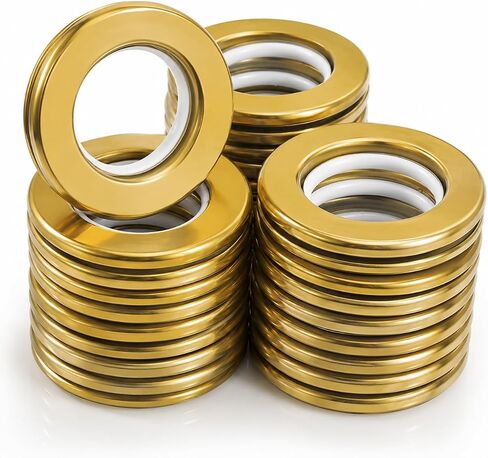 Ailejia Stainless Steel Curtain Grommets DIY Rings Eyelet Metal Grommet Kit Ring Inner Diameter 1-9/16"(4cm) Silencer Sliding Metal Pack of 8 in Kuwait
