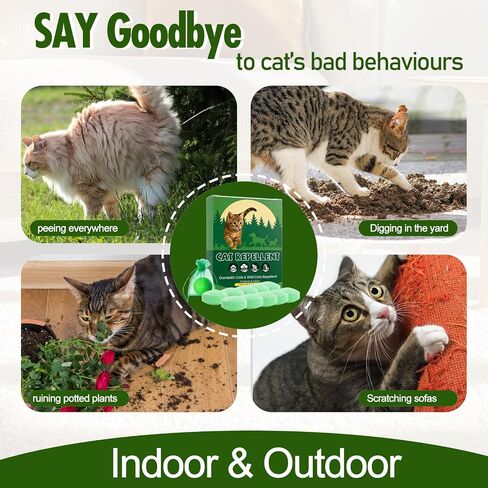 Cat Deterrent Outdoor & Indoor, 10pcs Peppermint Mint Cat Deterrent Balls in Kuwait