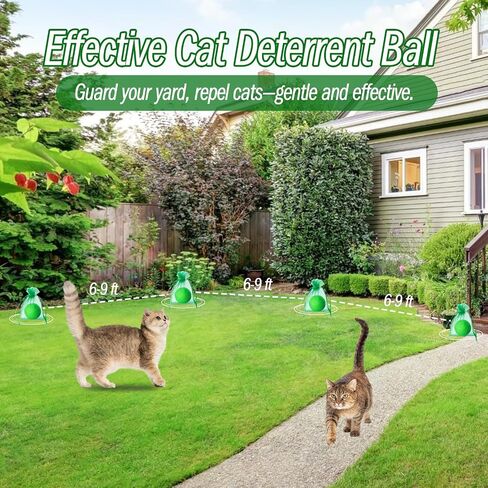 Cat Deterrent Outdoor & Indoor, 10pcs Peppermint Mint Cat Deterrent Balls in Kuwait